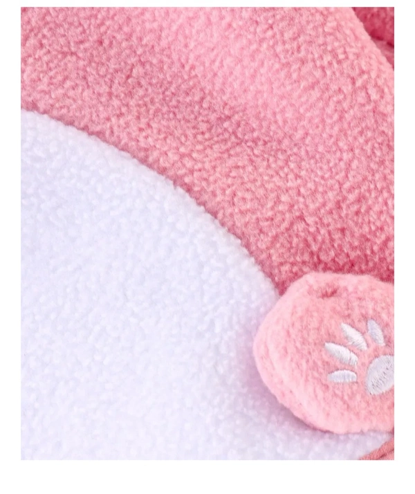 Life Spans Kids  Full Sleeves Hoodie With Bunny Applique & Embroidery - Pink & White - pink, 1 To 10 Years