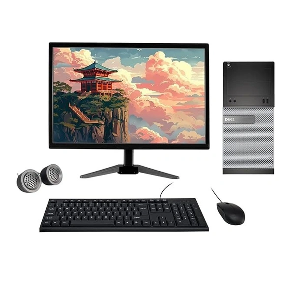 Dell Optiplex  (Refurbished) Dell Optiplex 19" HD All-in-One Desktop Computer Set (Intel i3 2nd Gen| 8 GB RAM| 500 GB HDD| 19" HD LED Monitor| KB & Mouse| Speakers| WiFi| Windows 10 Pro| MS Office)