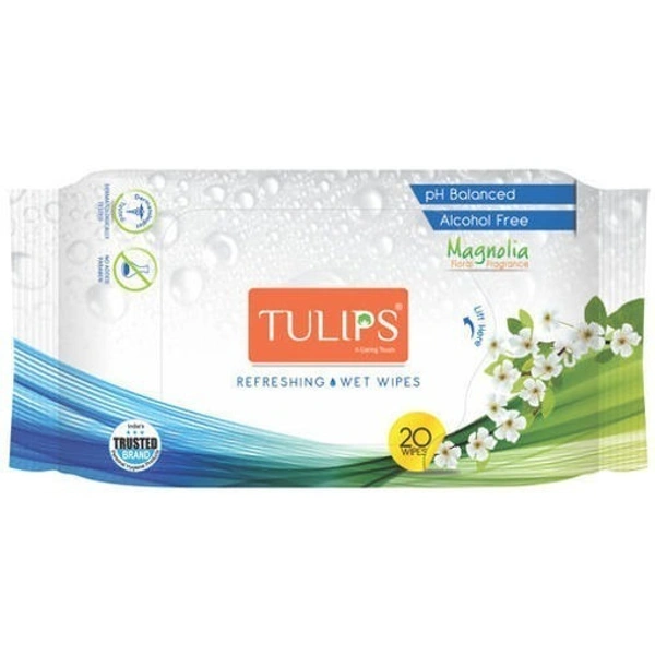Tulips Wet Wipes 20N - Magnolia