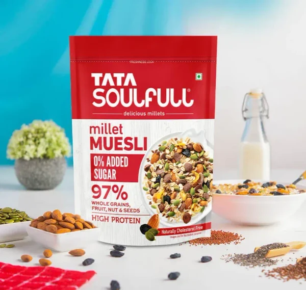 Tata Soulfull 97% Whole Grain & 0% Added Sugar Muesli 700g