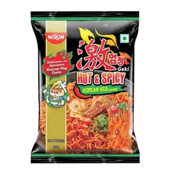 Geki Hot & Spicy Korean Veg Noodles 80g