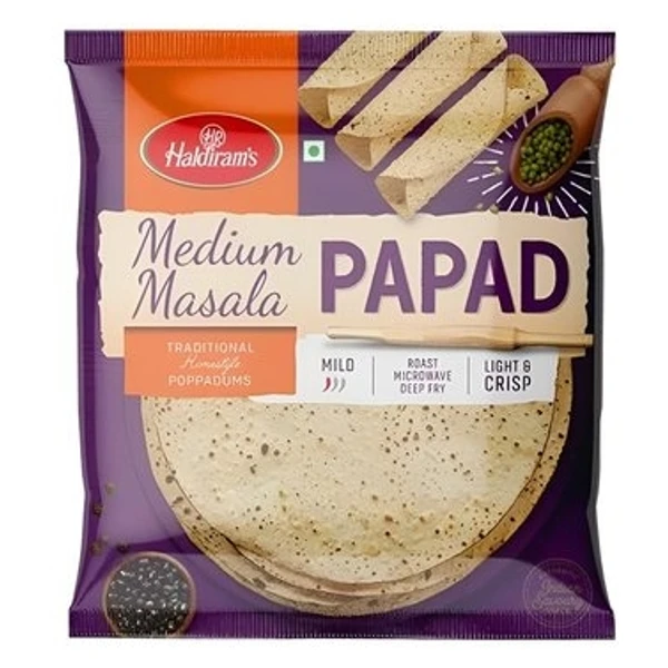 Haldirams Moong Dal Medium Masala Papad 200g