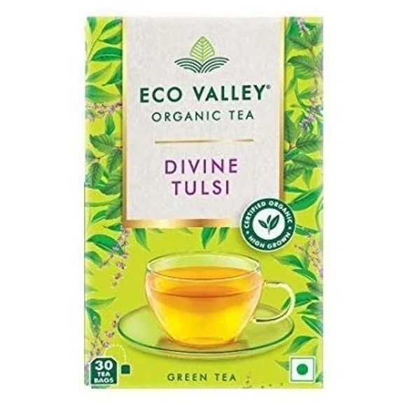 Eco Valley Divine Tulsi Green Tea 25 Bags