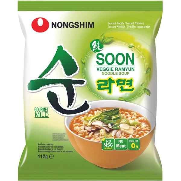 Nongshim Soon Veggie Korean Noodles 120g