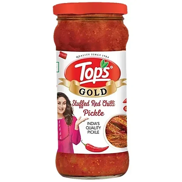 Tops Stuffed Red Chilli pickle 400g