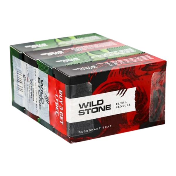 Wild Stone Deodorant Soap 4x125g