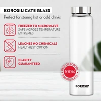 Borosil Crysto Borosilicate Glass Bottle 1lt