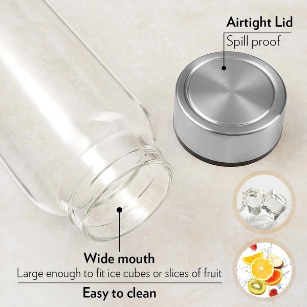 Borosil Crysto Borosilicate Glass Bottle 1lt