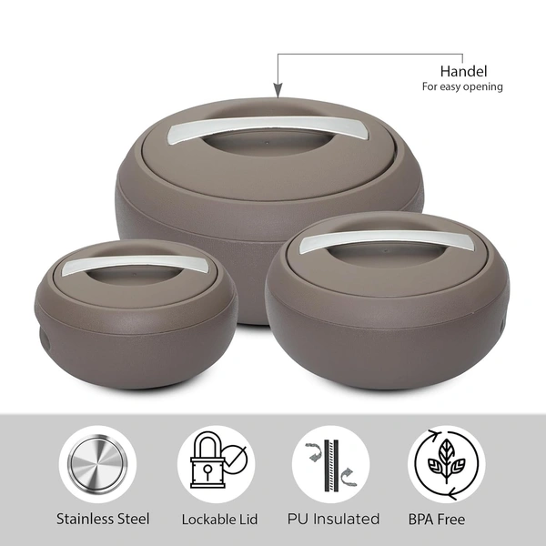 Jaypee Gourmet Twin Set of 3 Casseroles (1000ml + 1500ml + 2000ml)