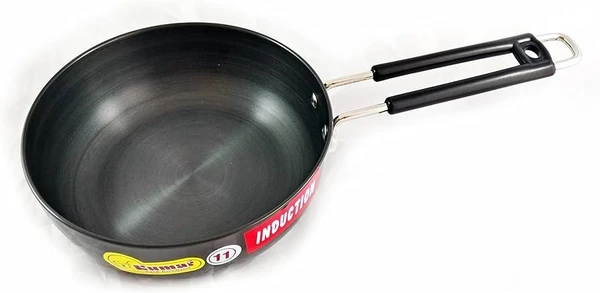 Steel Fry Pan 23cm Diameter Black Coated With Induction Base	