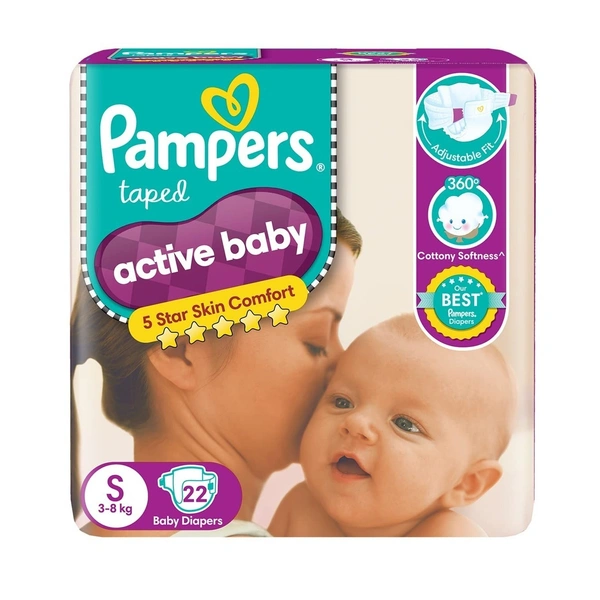Pampers Active Baby Small S 22 Diapers