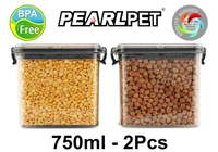 Pearlpet Click & Seal Conatiners 700ml (Set of 2)