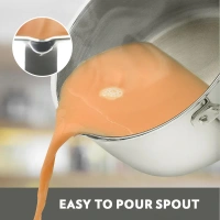Borosil Steel Tri-Ply Sauce Pan with Spout 1.75lt / 16cm