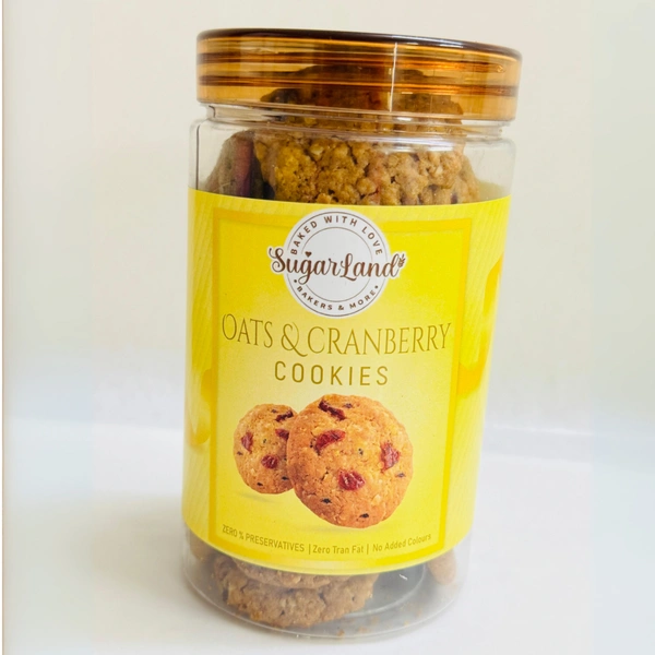 Sugarland Oats & Cranberry Cookies Jar (Made with 100% Amul Butter, No Palm Oil, Zero Trans Fat)