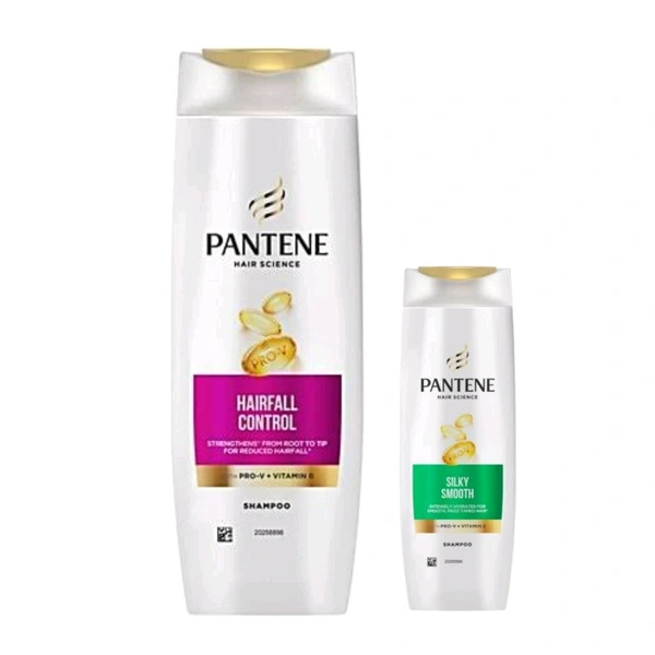 Pantene Hairfall Control 180ml + FREE Pantene Silk Smooth 75ml 