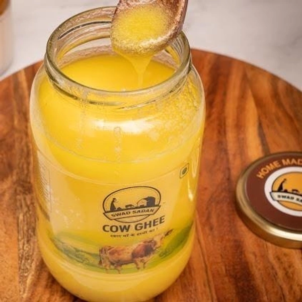 Swad Sadan Premium Cow Ghee 900ml (Glass Jar)