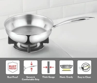 Borosil Stainless Steel Fry Pan 1.75lt / 22cm