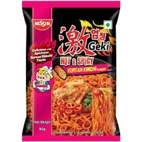 Geki Hot & Spicy Korean Kimchi Noodles 80g