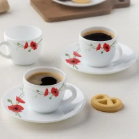 Larah Flare Cup Saucer Set ( 6 Cups + 6 Saucers )