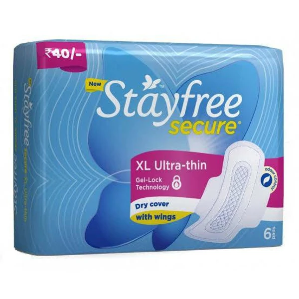 Stayfree Secure XL UltraThin 6 Pads