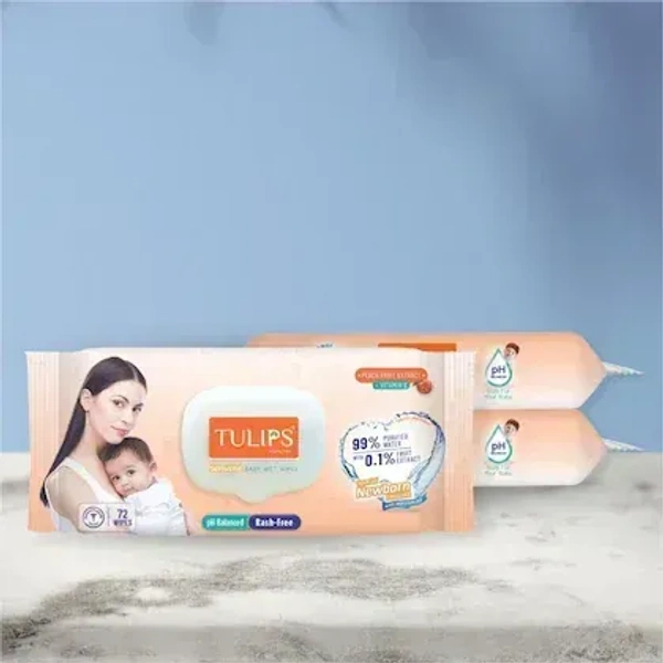 Tulips Wet Wipes 72N