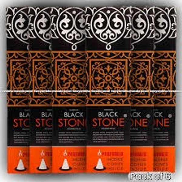 BLACKSTONE AGGARBATI PACK OF 12 - 168GM, Black