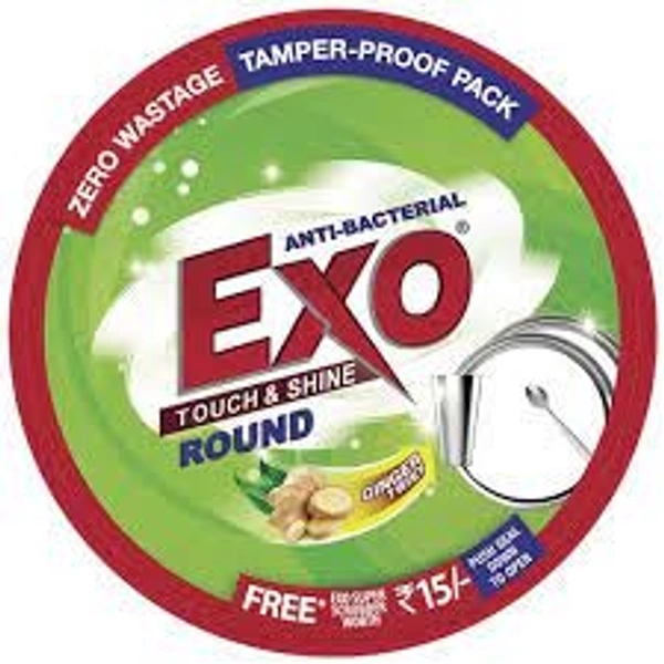 EXO   ROUND BOX DISH WASH BAR - 500 GM, GREEN