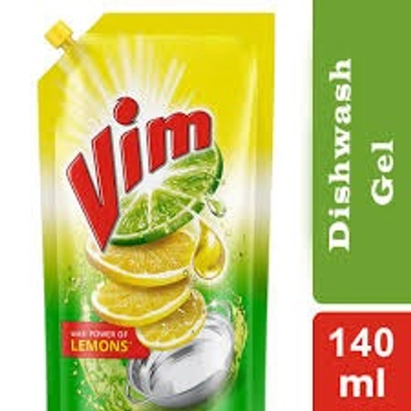 VIM DISH WASH GEL 140 ML - 140 ML, YELLOW