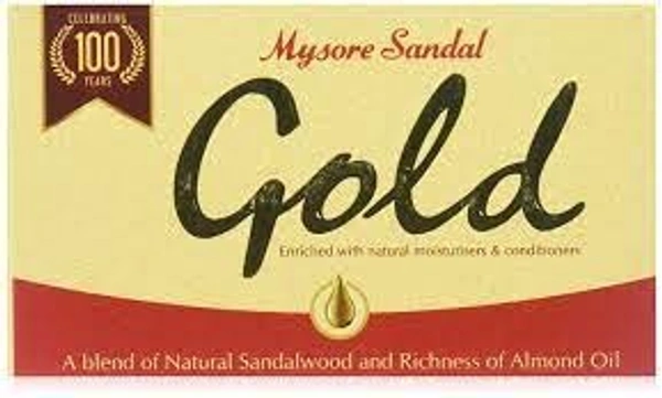 MYSSORE SANDAL  GOLD BATHING BAR 125  GM - 125 GM, ALMOND
