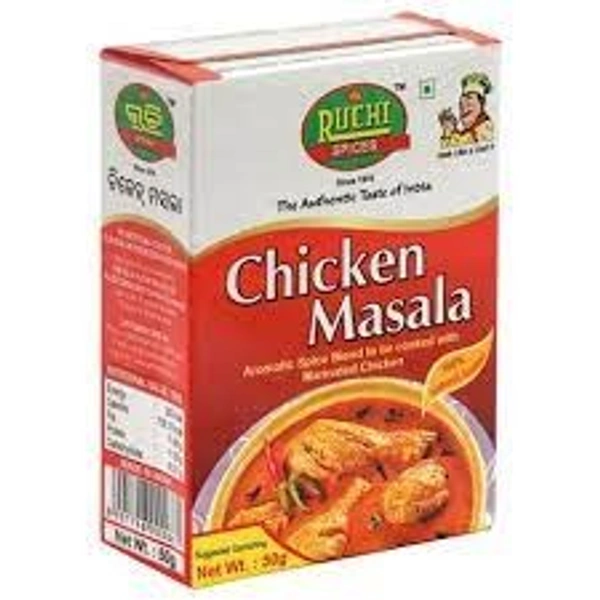 RUCHI CHICKEN MASALA 50 GM PACK - 50 GM PACK, RED