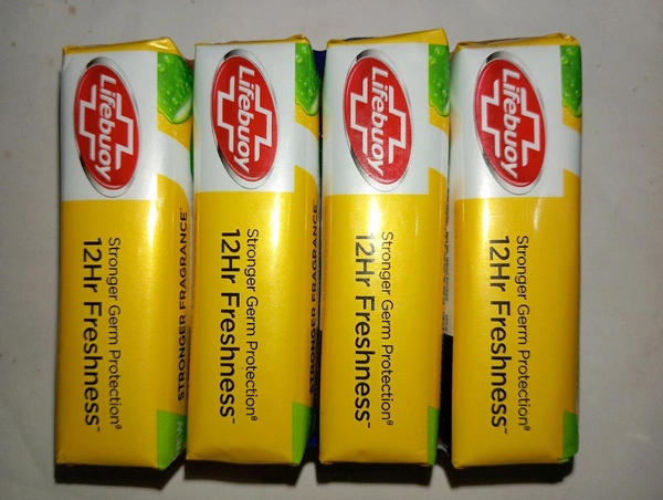 LIFEBUOY  YELLOW  BATHING BAR 100 GM Pack Of 4 - YELLOW, 100 GM SET OF 5