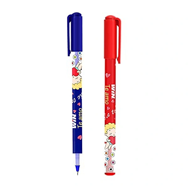TEAMO RED BALL PEN PACK OF 5 - NORMAL PACK OF 5, Red