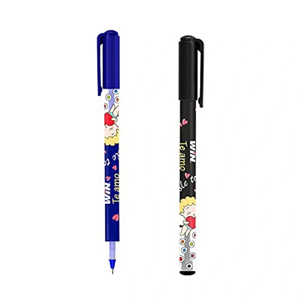 TEAMO BLACK BALL PEN PACK OF 5 - NORMAL PACK OF 5, Black