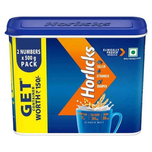 HORLICKS 1 KG CONTAINER  - Blue, 1 KG CONTAINER