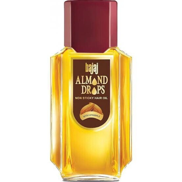 BAJAJ ALMOND OIL 285 ML BOTTLE - Gold