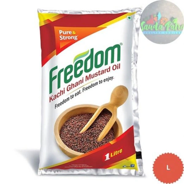 FREEDOM MUSTARD OIL 1 LTR POUCH - Gold