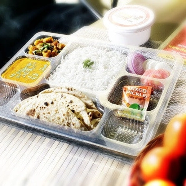 Regular Thali-(Paneer, Dal, Subji, Rice, 4 Chapati, Salad)