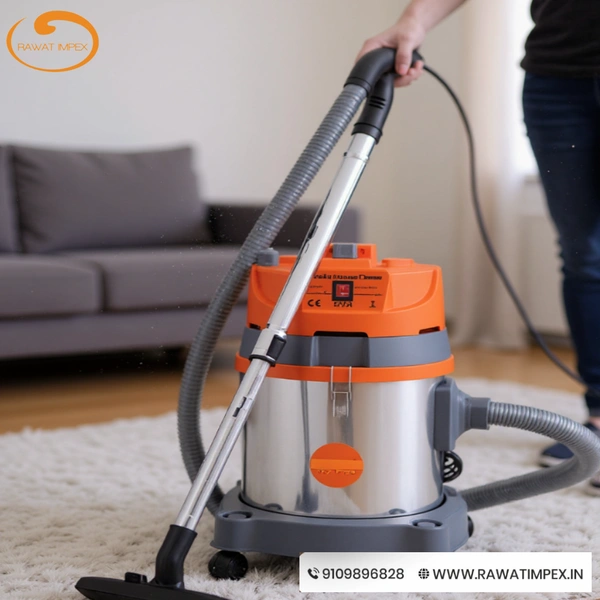 Stainless Steel Wet & Dry Vacuum Cleaner – Powerful, Versatile & Built for Heavy-Duty Cleaning! 