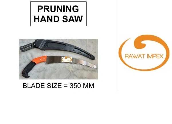 Garden pruning saw/Hand saw for farming with plastic grip and cover