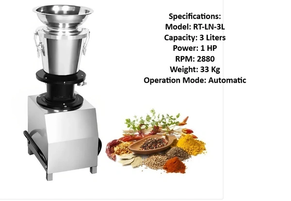 3 LTR-Rawat Square Model Heavy Duty Mixer Grinder 