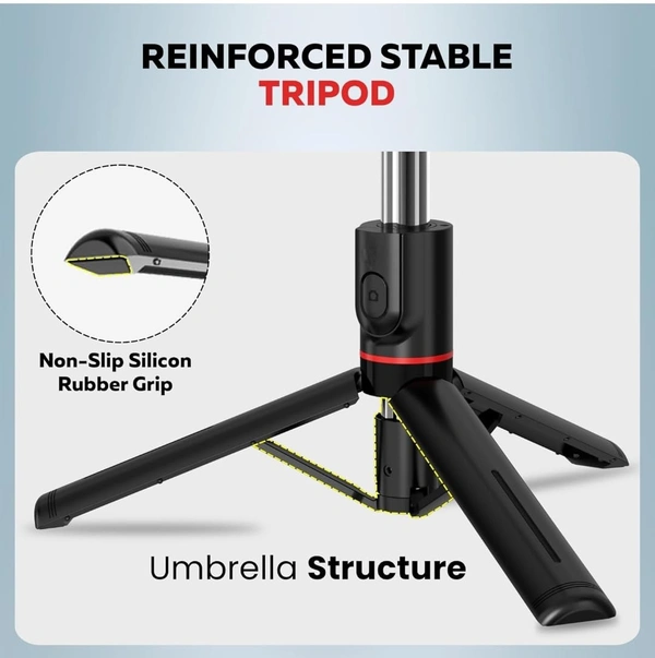 61 Inch Selfie Stick Tripod, Extendable to 61 Inche Tripod Stand with Wireless Remote