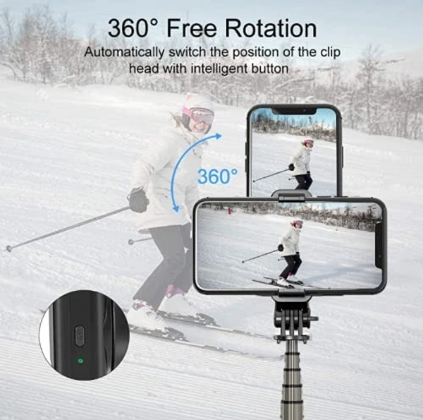 61 Inch Selfie Stick Tripod, Extendable to 61 Inche Tripod Stand with Wireless Remote