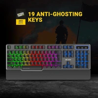 Ant Esports KM500 Pro Backlit Gaming Membrane Keyboard-19 Anti GhostingKeys I Braided Cable with Rubberised Coating and 3200 DPI Optical Sensor I LED Backlit Scroll Wheel Mouse Combo