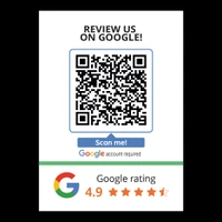 Google My Business Review QR Code - White