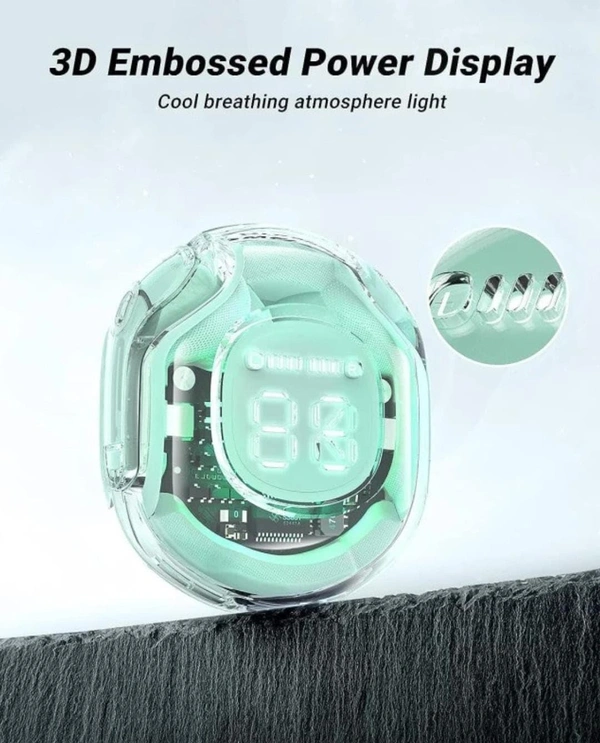 AirBass Earbuds stereoSoumd Powered Wireless Earbuds BluetoothGaming Headset (True Wireless) (Green)