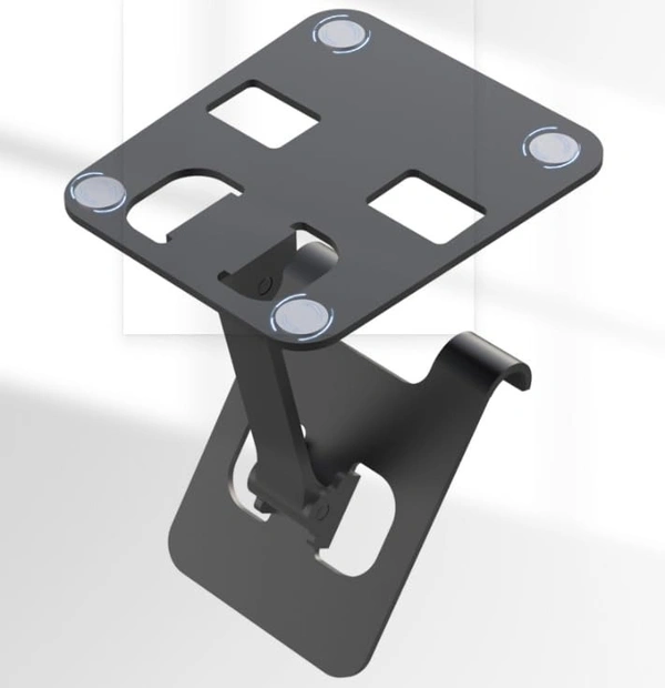 Aluminum Cell Phone Stand, Phone Holder for Desk, Thick Case Friendly Foldable Portable Stand Compatible with All Mobile
