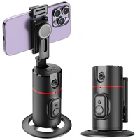 Auto Face Tracking Tripod, 360° Rotation Mobile Holder for Smart Video & Photo Shooting with Remote, No App Needed, Gimbal Stabilizer with Gesture Control for Vlog, Streaming & Video Recording - Black