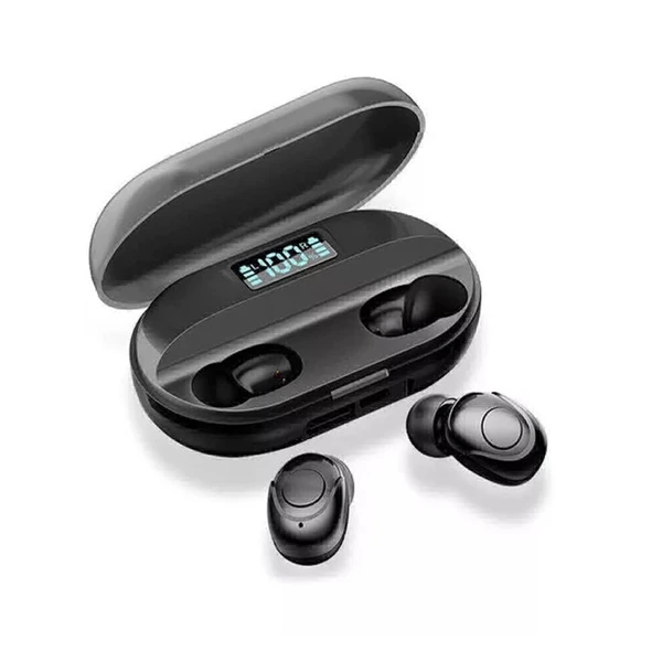 Bluetooth Twins Sports Earbuds T-2 Headphones 5.0 Mini Stereo Calling Music (Black)