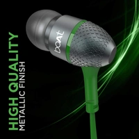 boAt Bass Heads 225 in-Ear Wired Headphones with Mic (Forest Green)