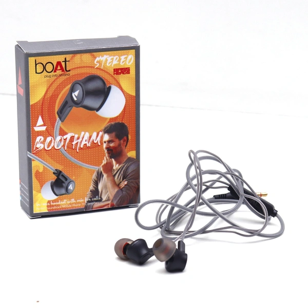 boAt Bassheads Bootham Wired in Ear Earphones - Black
